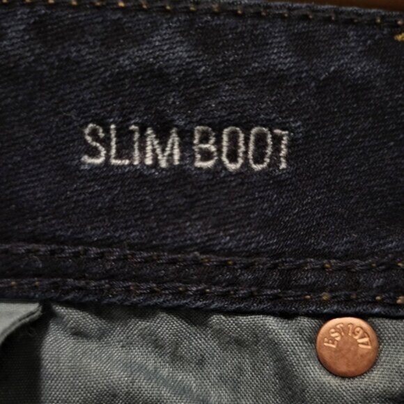 American Eagle Women's Slim Boot  Cut Jeans 14 Short Petite Dark Wash Denim - Picture 4 of 7